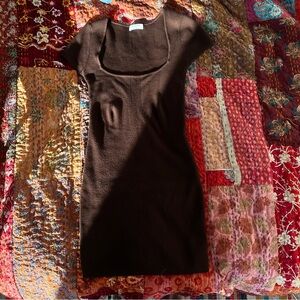 Babaton Contour Rich Mocha Brown Dress